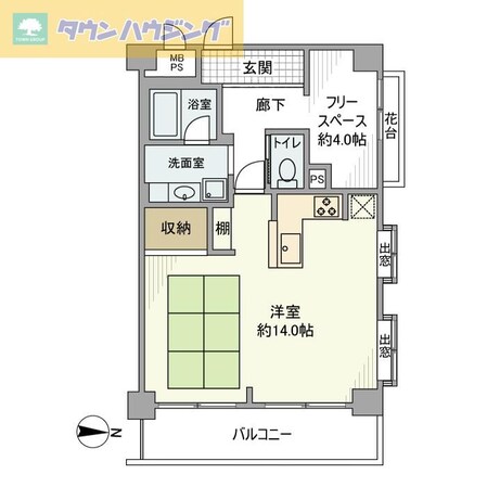 ライオンズマンション千葉山王の物件間取画像